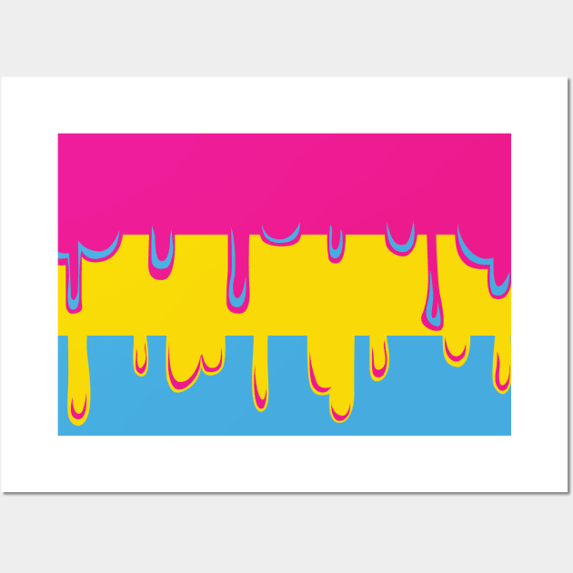 Dripping Pansexual Pride Wall Art by GalaxyEggToast